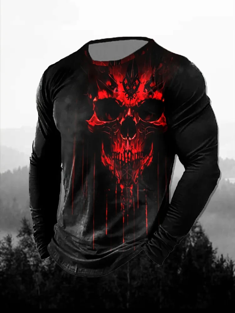 3D Printing Custom - T-shirt à manches longues pour homme,