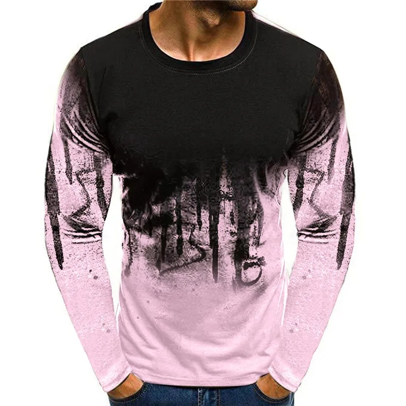 3D Printing Custom - T-shirt à motif camouflage pour homme,